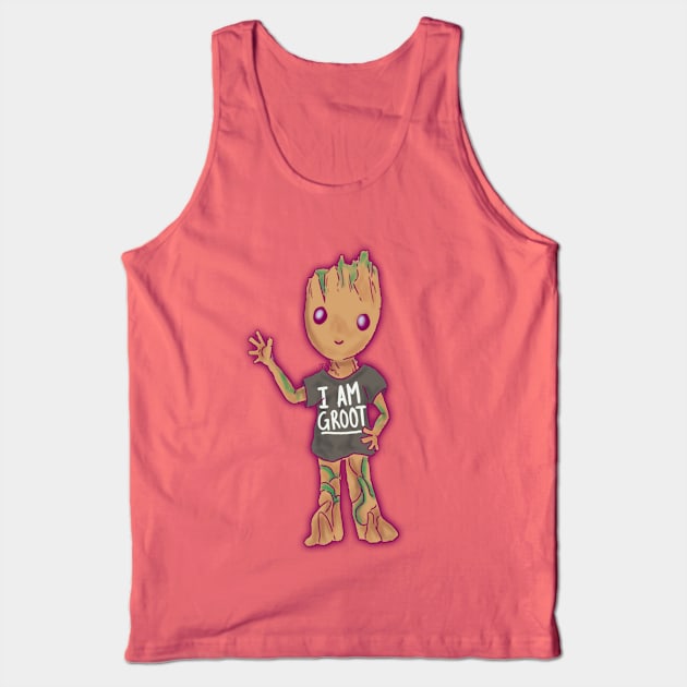 I am (baby) GROOT Tank Top by paigedefeliceart@yahoo.com